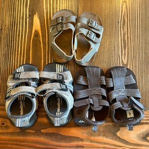 3 pairs of toddler sandals